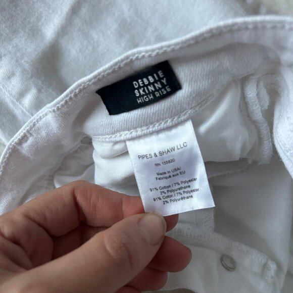 Veronica Beard Debbie Skinny Button Fly White Jeans Womens Size 26/2 - Picture 10 of 10